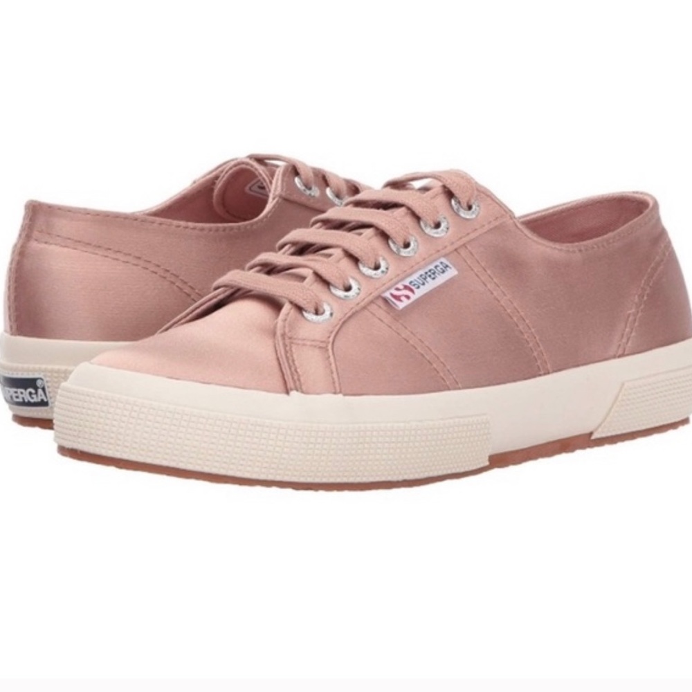 Superga Blush Satin Sneakers